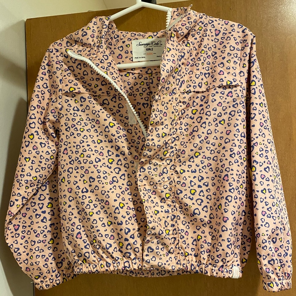Girls zip up windbreaker/rain coat
